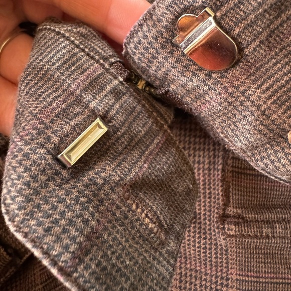 Vintage Brown Plaid Guess Pants Low Rise size 28 - Picture 7 of 7